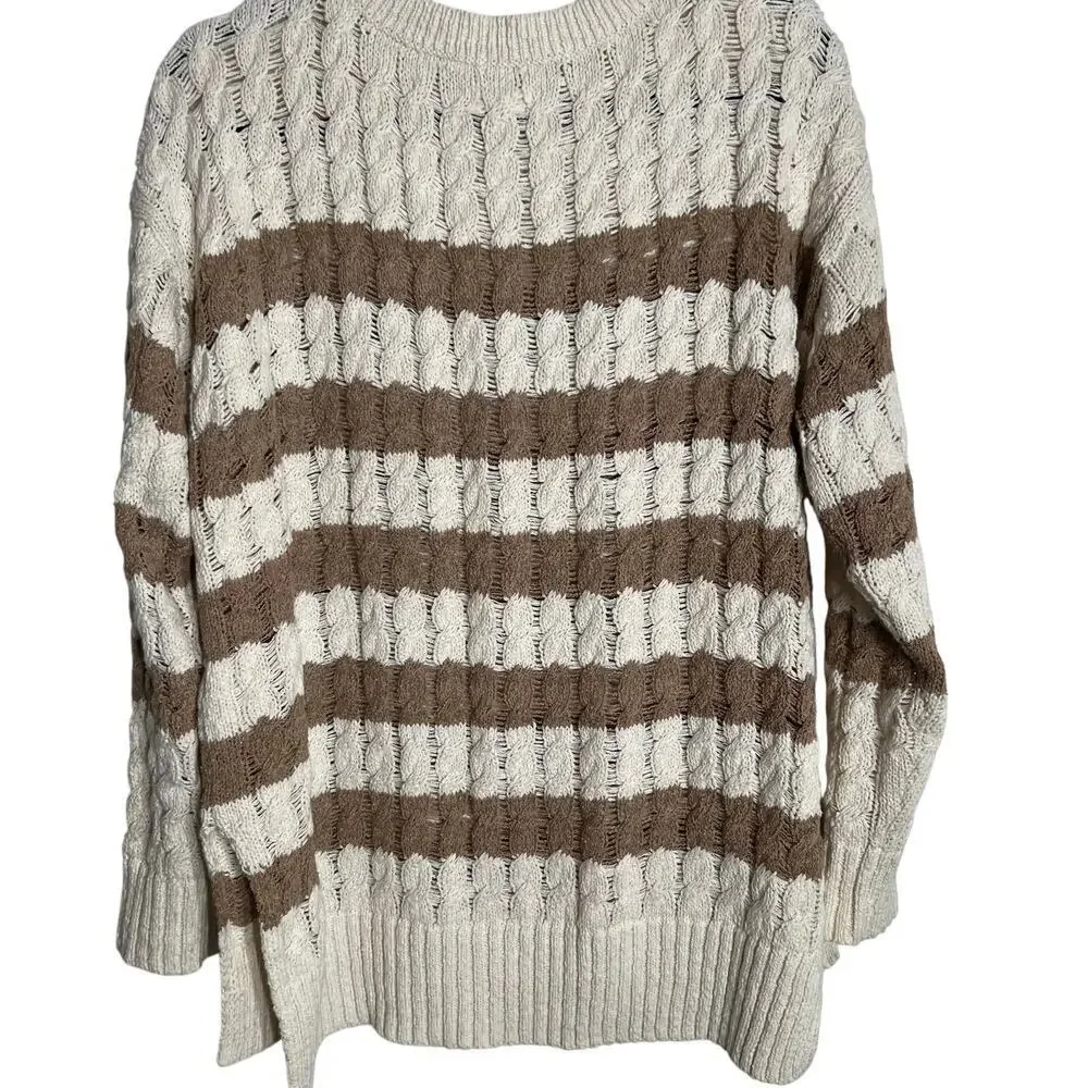 Anthropologie‎ Pilcro Longline Stitch Boho Oversized Sweater Size Small